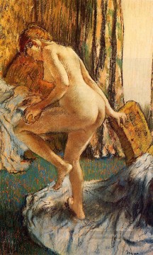  nackt Malerei - Nach dem Bad 2 Nacktheit Ballettdancer Edgar Degas